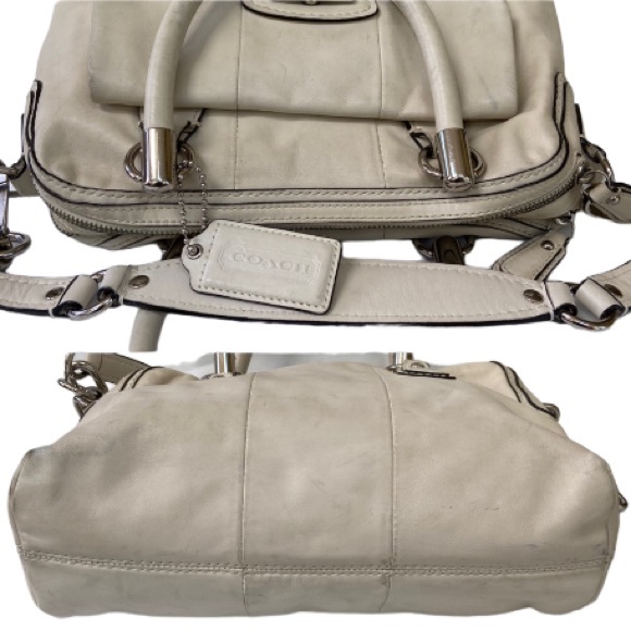 Coach Kristin Leather Satchel in Chalk (Ivory) D1093-14782 - Picture 5 of 15